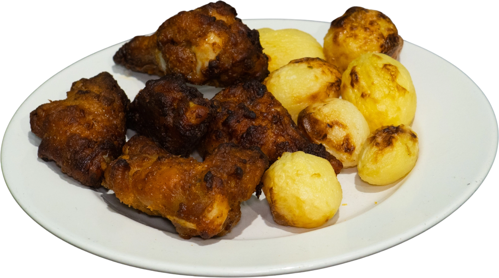 Alette di pollo con patate novelle