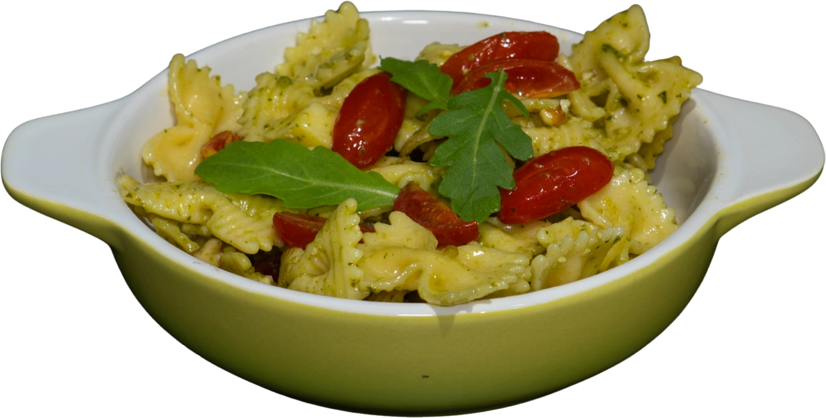 Farfalle con pesto e pomodorini